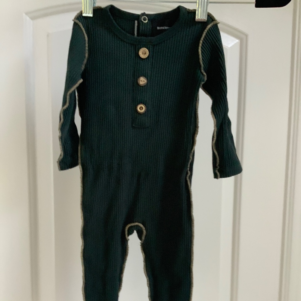 Hopscotch ribbed baby 9 mo cotton blend one piece romper